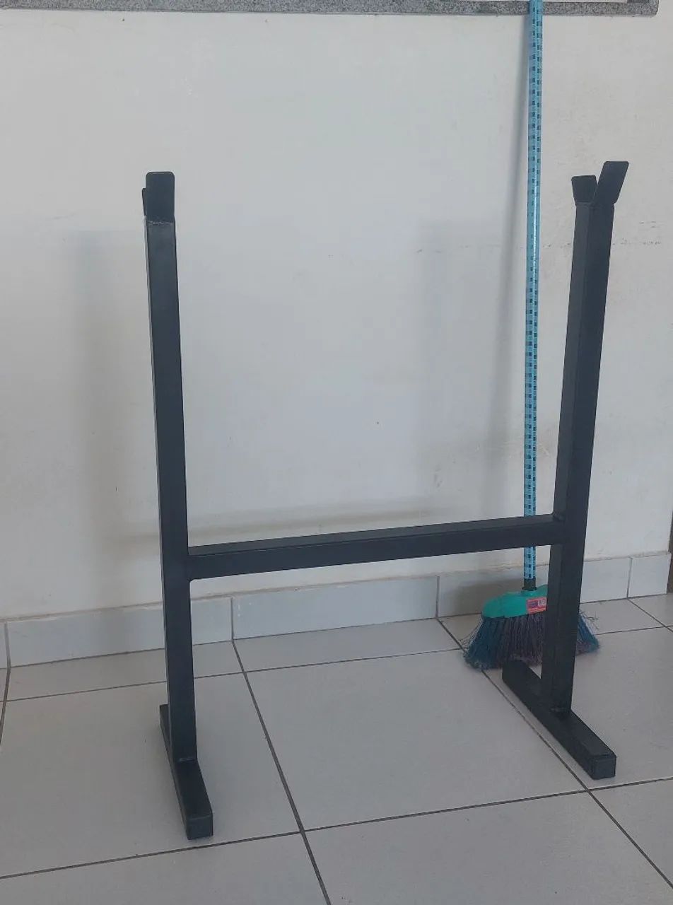 Suporte cavalete academia  para barra  - Foto 5