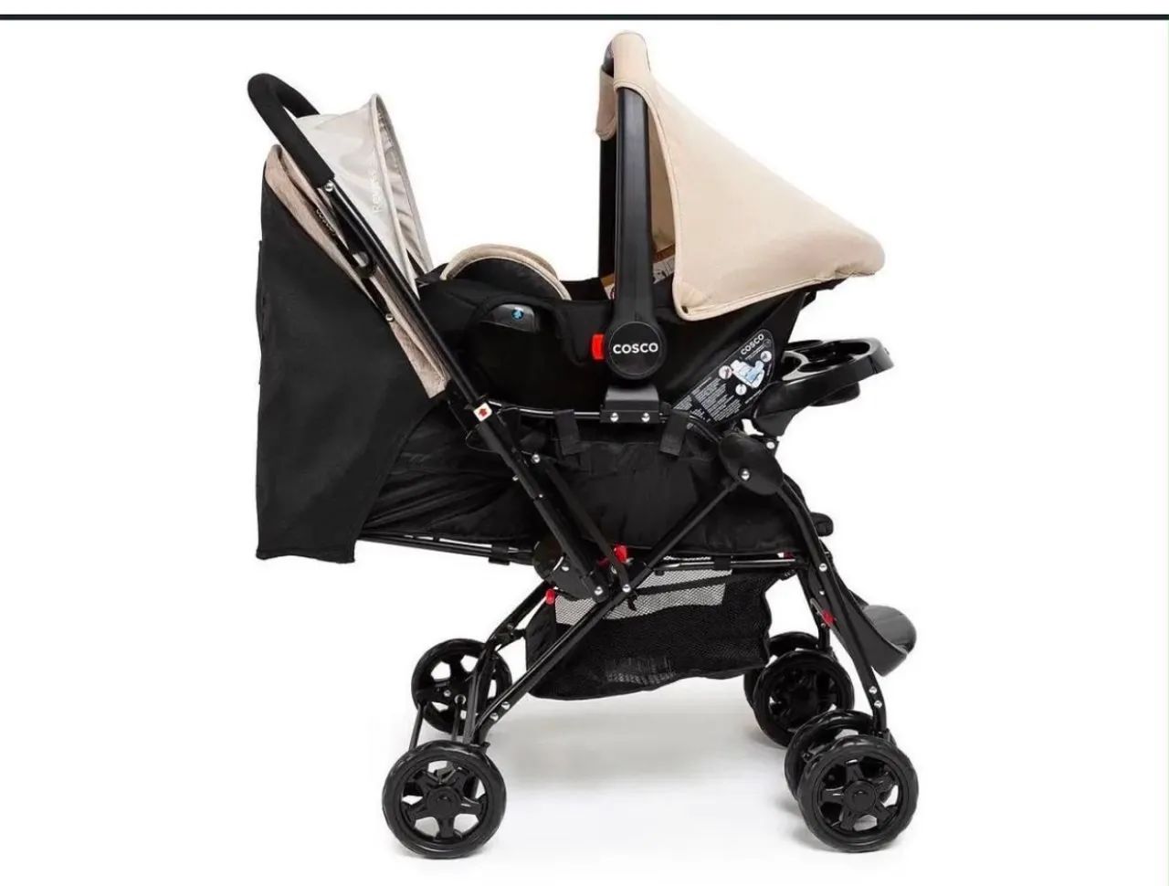Vendo conjunto carrinho de bebê + bebê conforto! - Foto 2