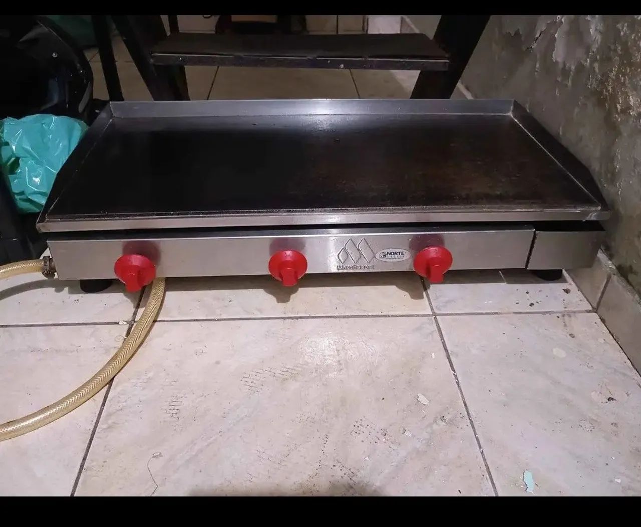 chapa de lanche marchesoni comercial 3 bocas