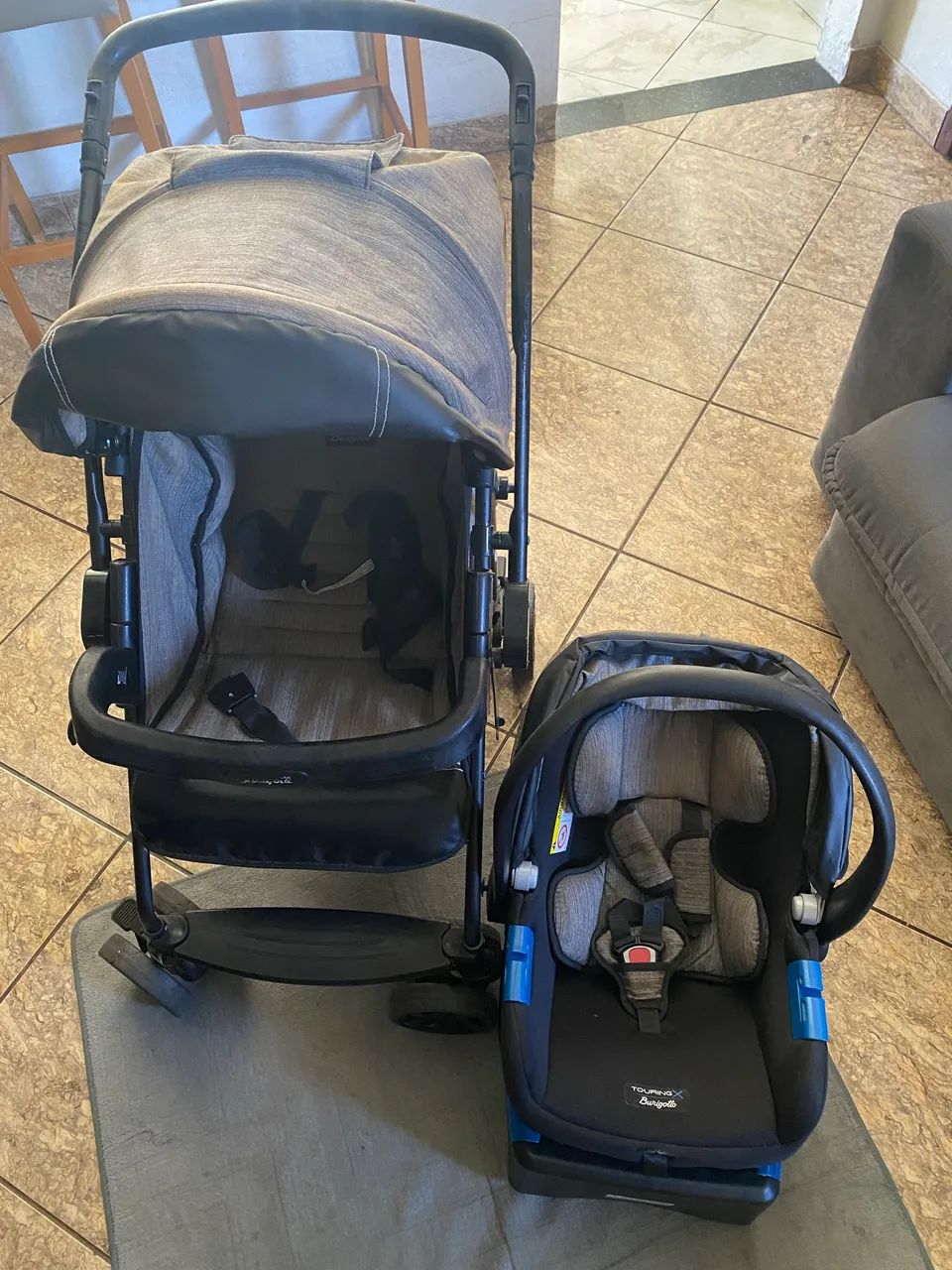Carrinho, bebe conforto e base  - Foto 4