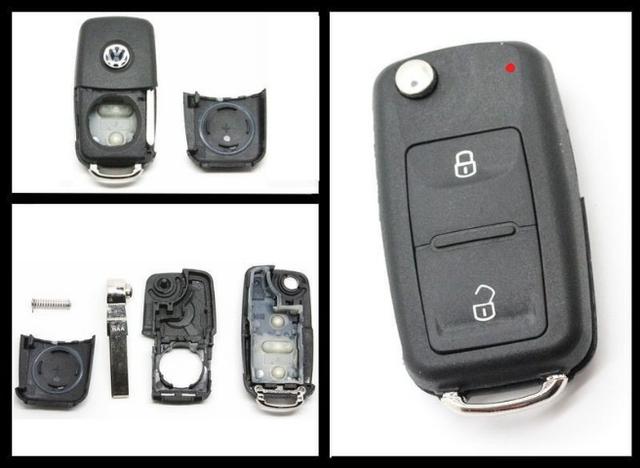 Carcaca da chave canivete vw amarok saveiro g6 g7 2 botoes - Foto 2
