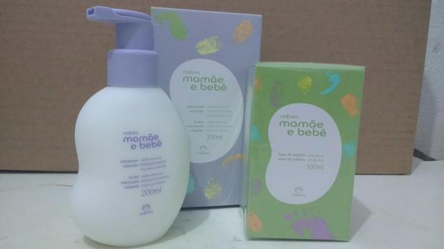 Colônia e hidratante mamãe e bebê