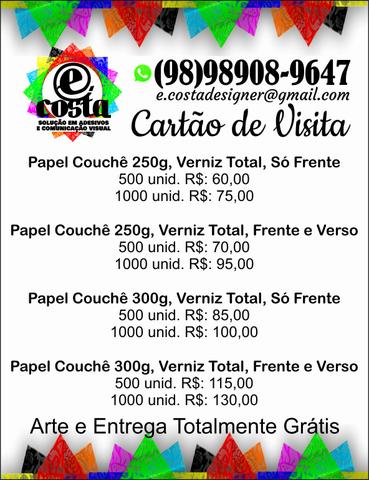 Cartão de visita 1000 unid