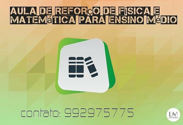 Aulas de reforço de física, matemática, química