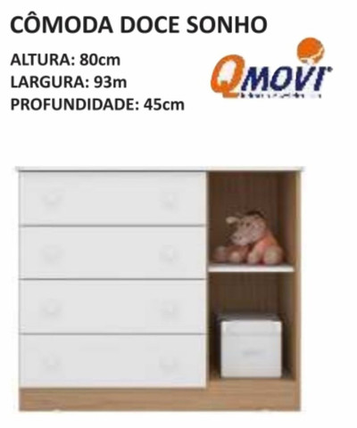 Cômoda 4 gavetas nova montagem grátis  - Foto 2