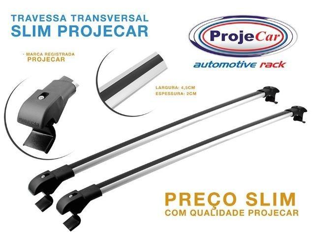 Travessa Teto Slim  Médias Para as Longarinas Projecar Preto / Prata o Par