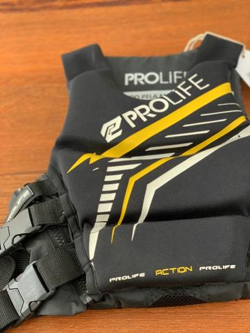 Colete Salva Vidas Prolife New Action Até 25 Kg Amarelo PP