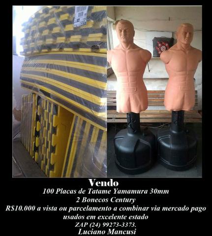 100 Placas De Tatame Yamamura e 1 Bonecos Sparring Century