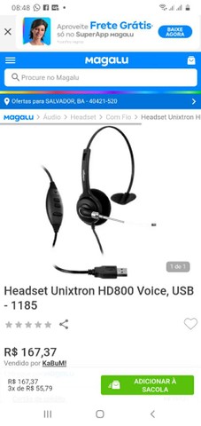 Headset unixtron - Computadores e acessórios - Federação, Salvador  1014813070 | OLX