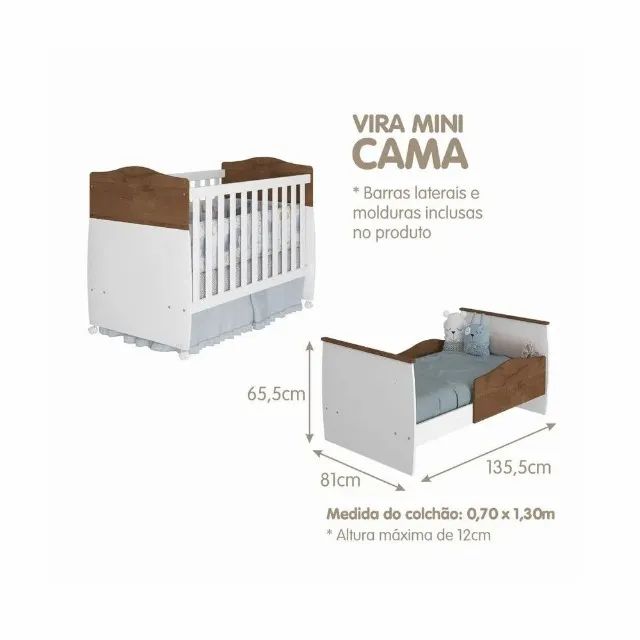 Berço Cama Americano Conforto - Permobili - Foto 4