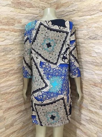 Vestido Zara Basic Estampa Indiana - Foto 3