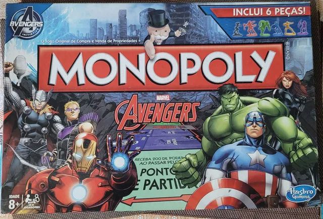 jogo monopoly vingadores - hasbro b0323