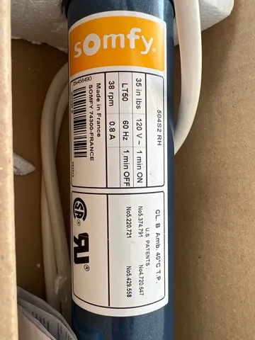 Somfy 504S2 RH, LT50. Motor para persiana zera na caixa. Valor Unitário!