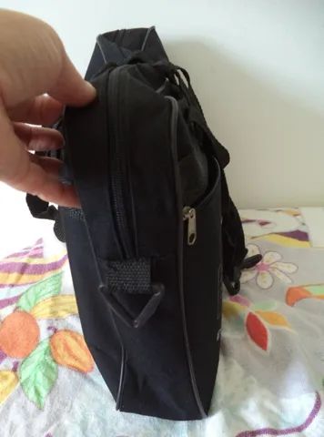 Bolsa Senai, Em Napa. Na Cor Preta - Foto 4