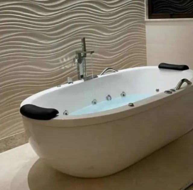 OFURO OVAL COM HIDROMASSAGEM E AQUECEDOR MEDIDA 1.90 X 1.08 X 0.60 DUPLO