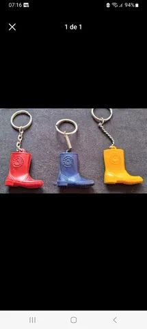3 Antigos Chaveiros das Botas Sete Léguas Vulcabras em perfeito estado de conservação.