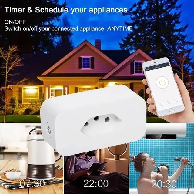 Plugue de Tomada Wifi Tuya, Compatível com Alexa, Controle a distância  - Foto 4