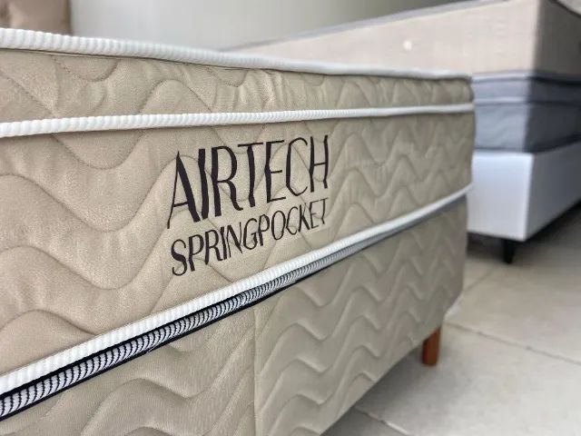 Colchão + Base: Cama de Casal Ortobom Molas Ensacadas