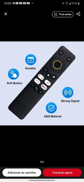 Controle realme stick 4k em otimo estado - Foto 3