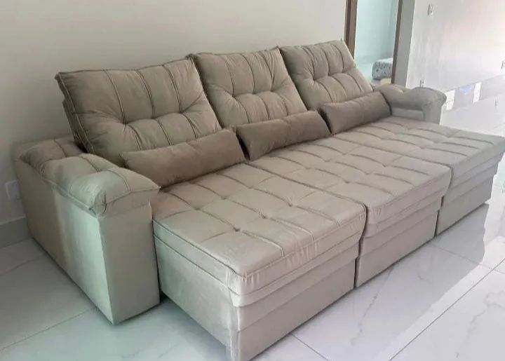 Sofá Retrátil E Reclinável 2.90 LARGURA apronta ENTREGA  - Foto 2