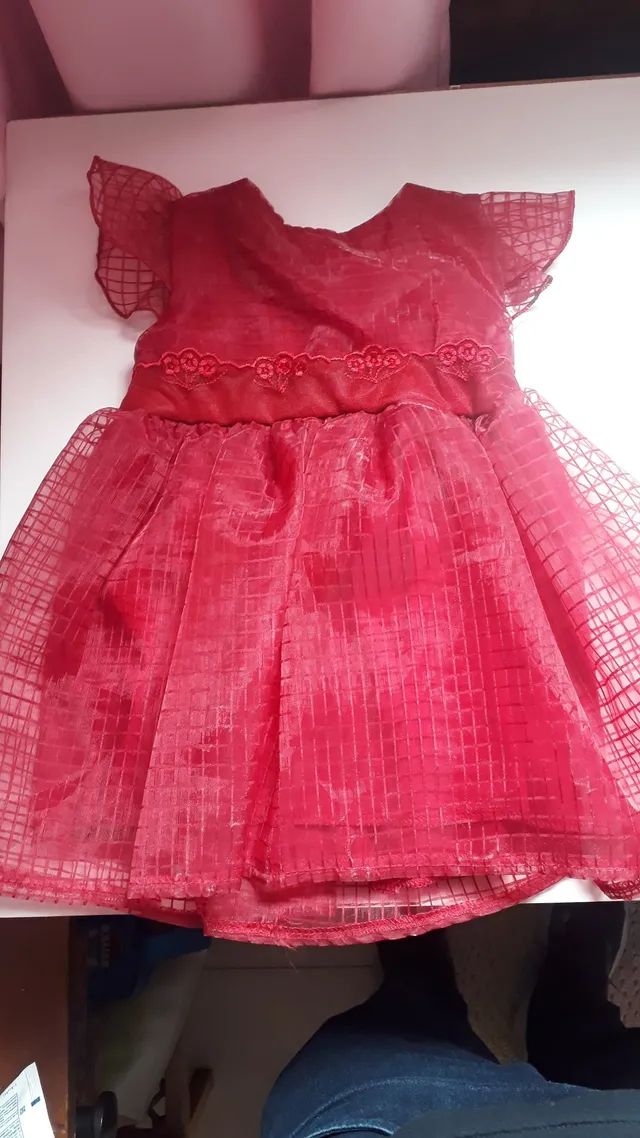 Vestido para bebê vermelho  - Foto 3