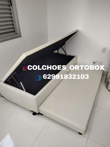 Box Baú solteiro com auxiliar na espuma d28 selada - Foto 4