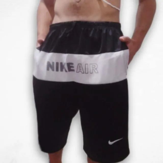 Bermuda Masculina Nike Air Com Bolso de Zíper SLIM FIT Academia