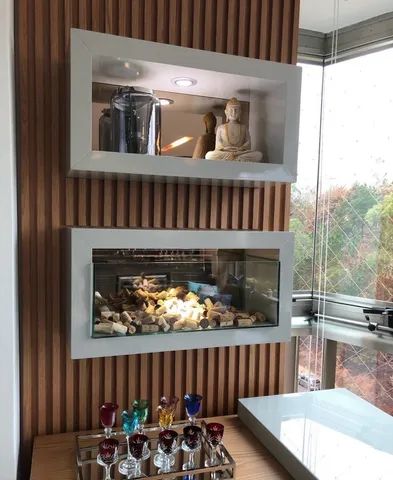 Mesa em laca branca com tampo de vidro - Foto 2