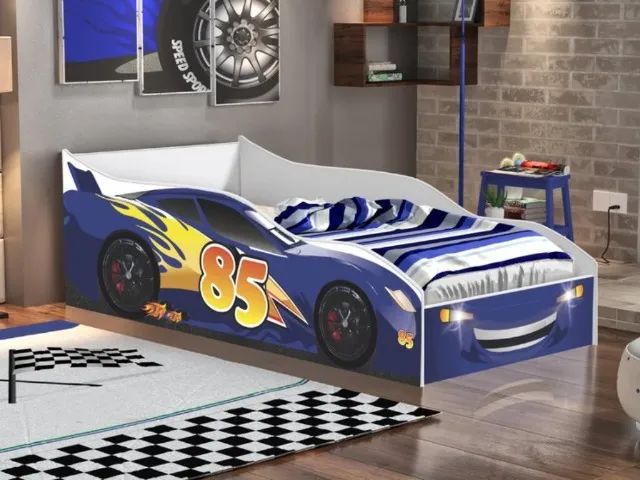 Cama Juvenil Formato de Carro - Blue