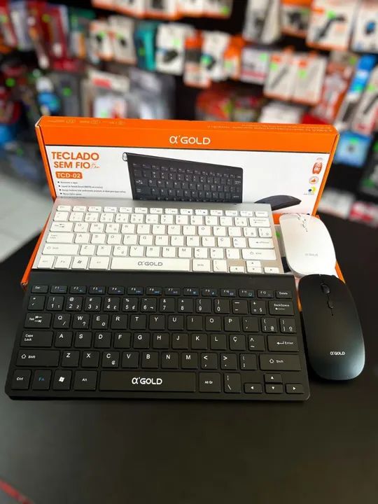 Kit Teclado e Mouse Sem Fio GOLD TCD-02