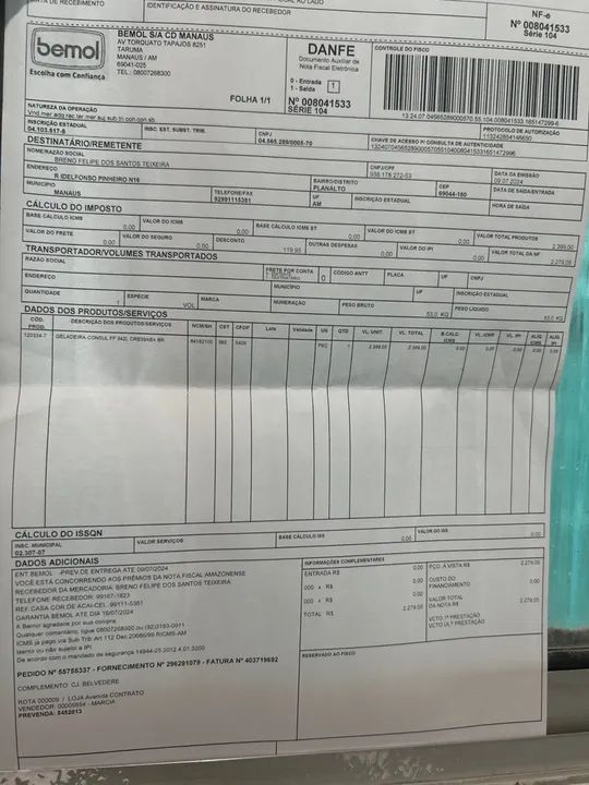 Geladeira a venda, ainda embalada! Mande sua proposta decente. Aceito cartões! - Foto 5