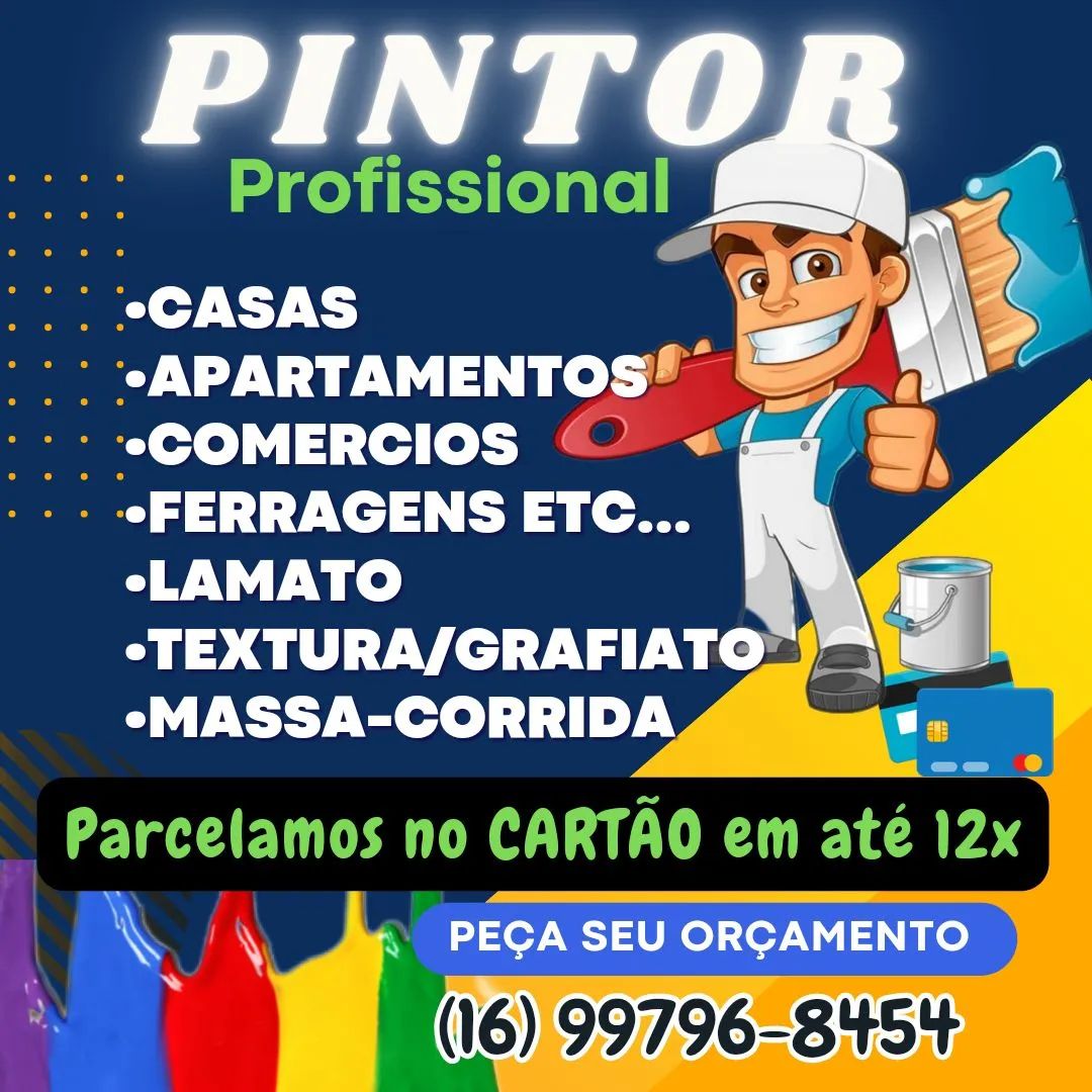 PINTOR PROFISSIONAL E BOM PREÇO 