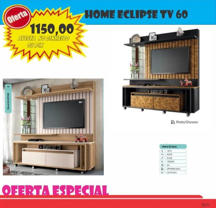 HOME ECLIPSE PARA TV 60 POLEGADAS 