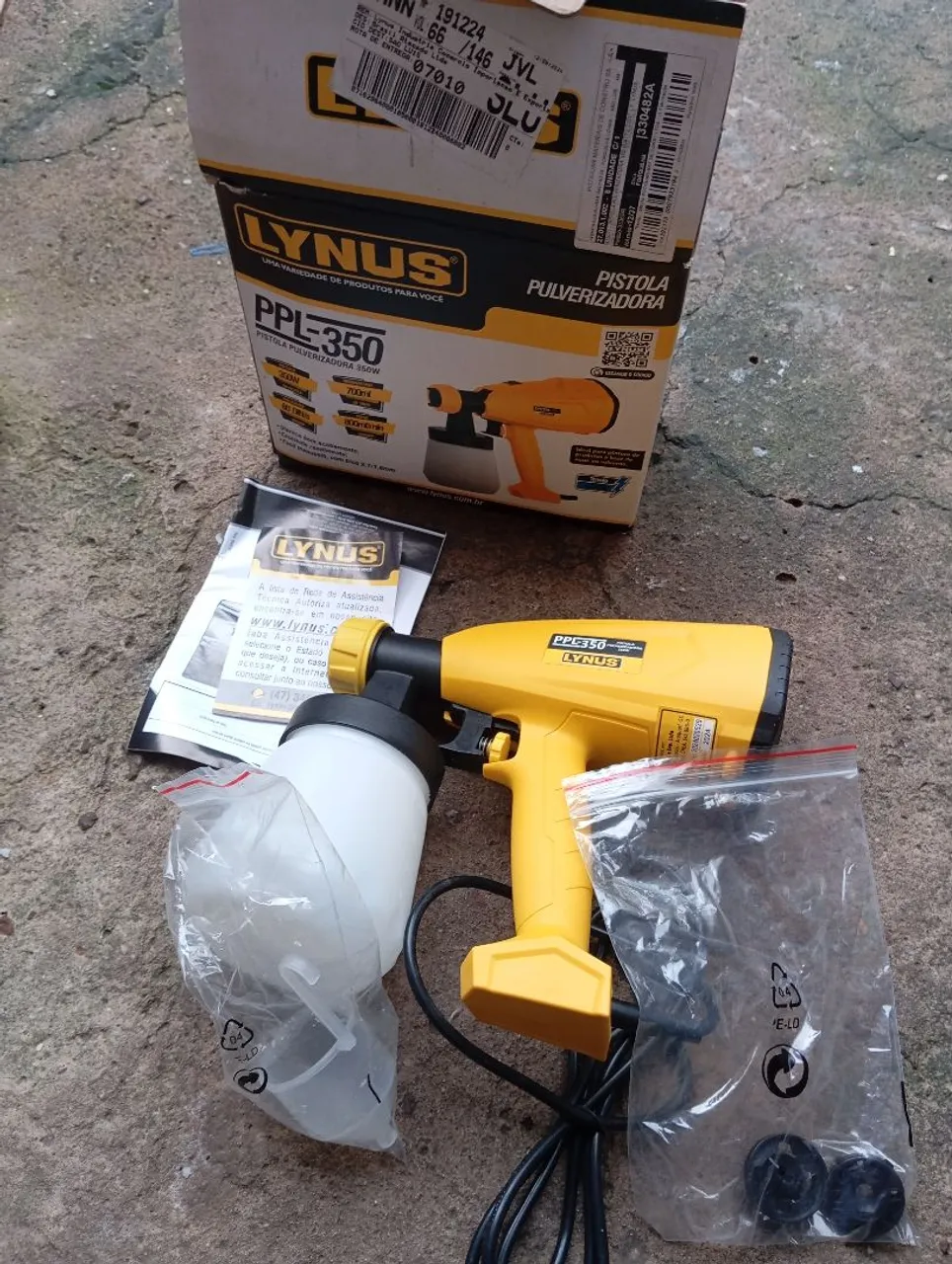 Pistola de Pintura Pulverizadora Elétrica Lynus PPL-350