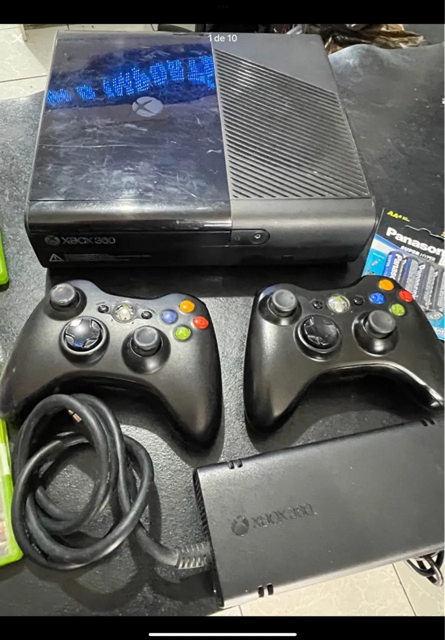 Xbox Slim 360 Impecável c/ 2 Controles