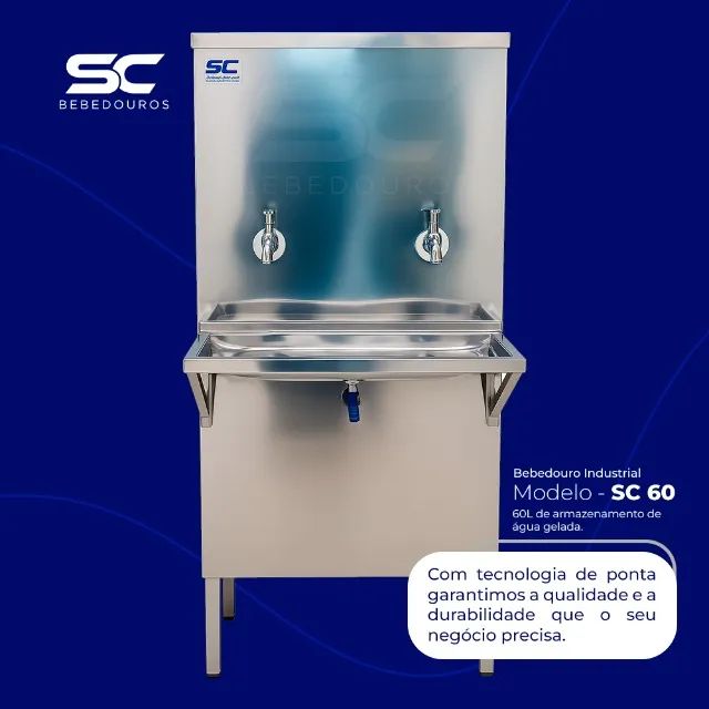 Bebedouro Industrial Inox - Alta Durabilidade e Vazão - Pronta Entrega!