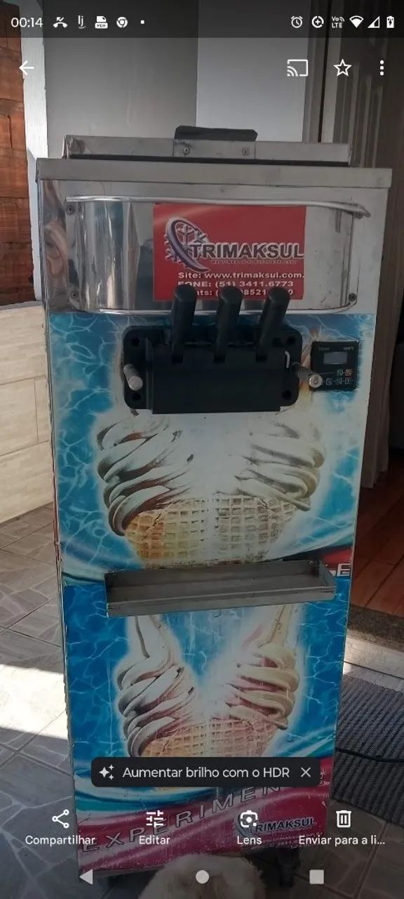 Vende-se máquina de sorvete 