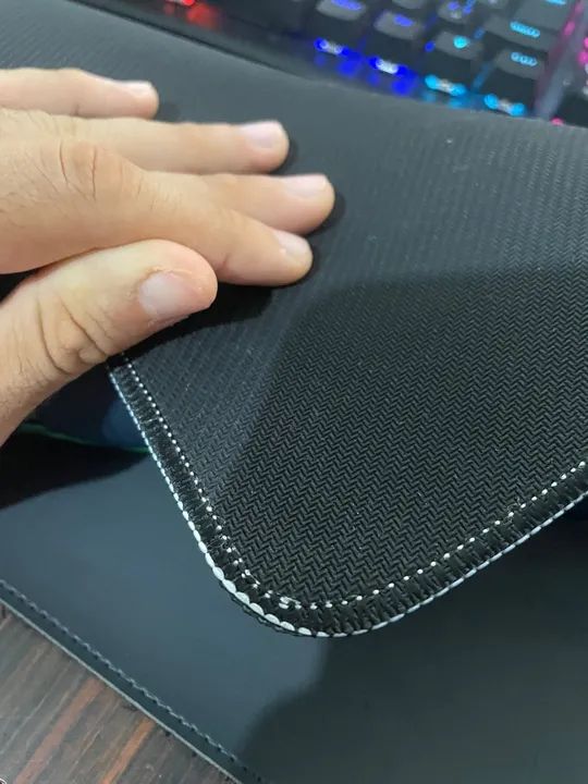 Mousepad Gamer L- Hexágono Verde 60x30 cm - Foto 5