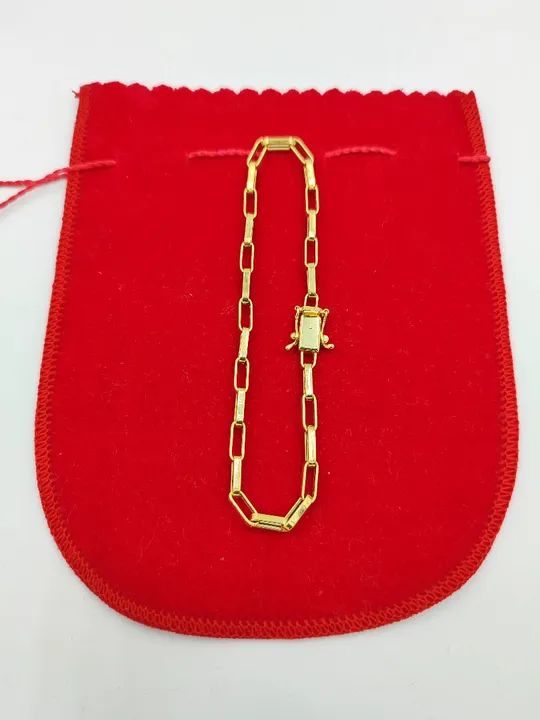 Pulseira cartie tijolinho oca ouro 18k/750