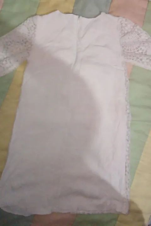 Vestido de renda branco Zara infantil - Foto 4