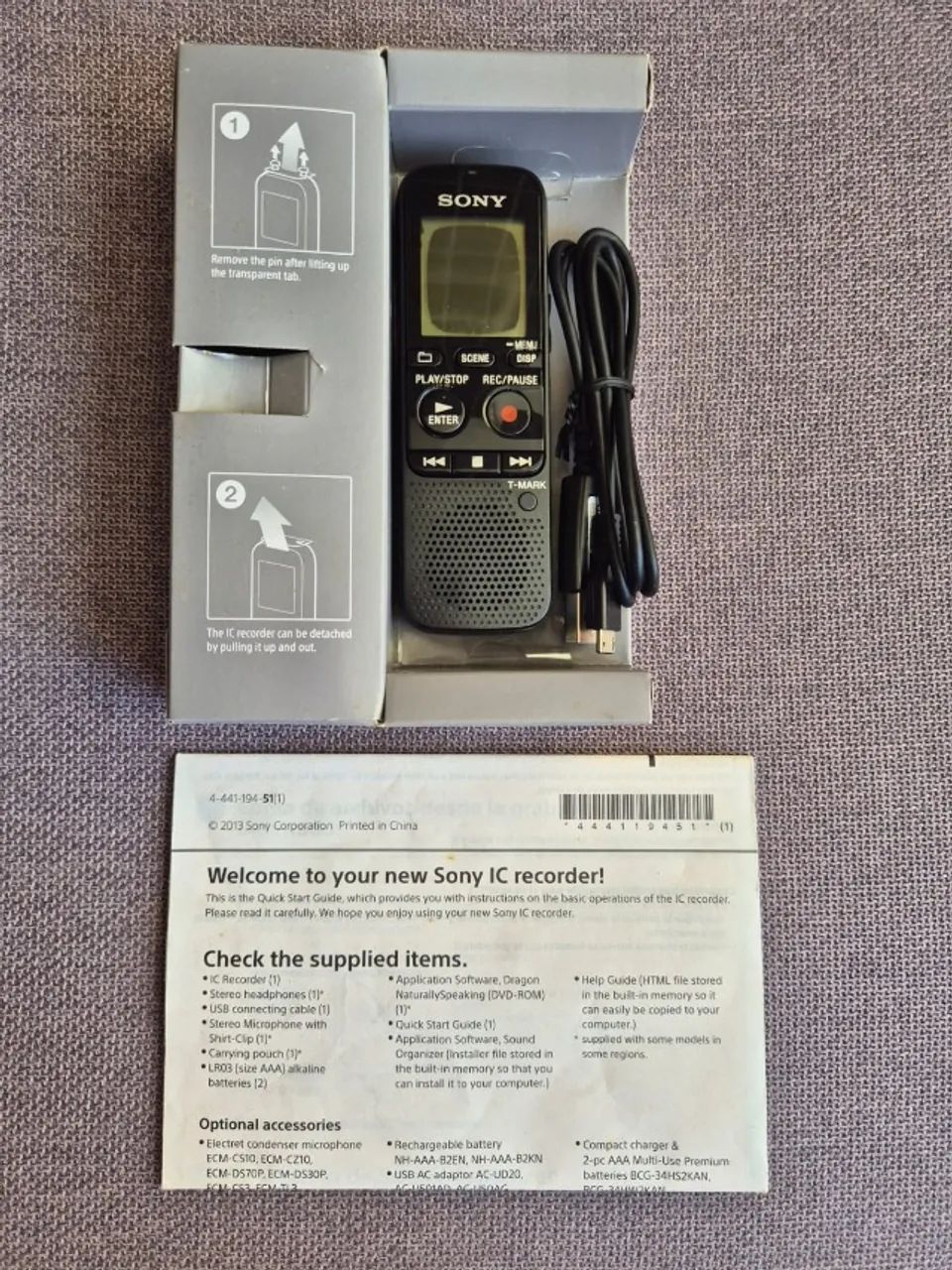 Gravador de Voz Digital Sony ICD-PX333 (4GB) - EXCELENTE ESTADO, na Caixa, Original! - Foto 3