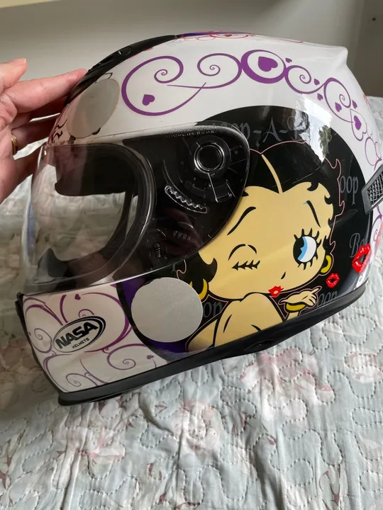 Capacete Moto Betty Boop Nasa Helmets