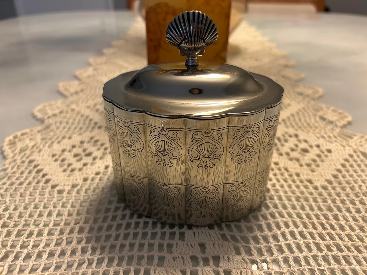 Porta joias vintage prata