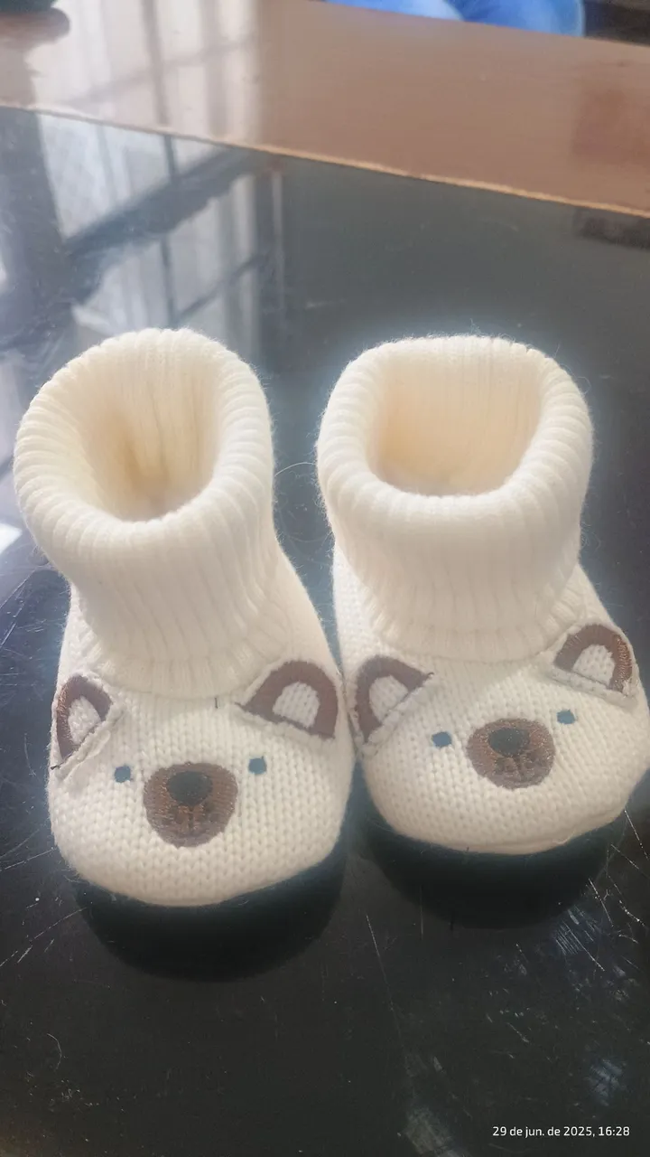 Pantufa de tricô - Menino n° 16