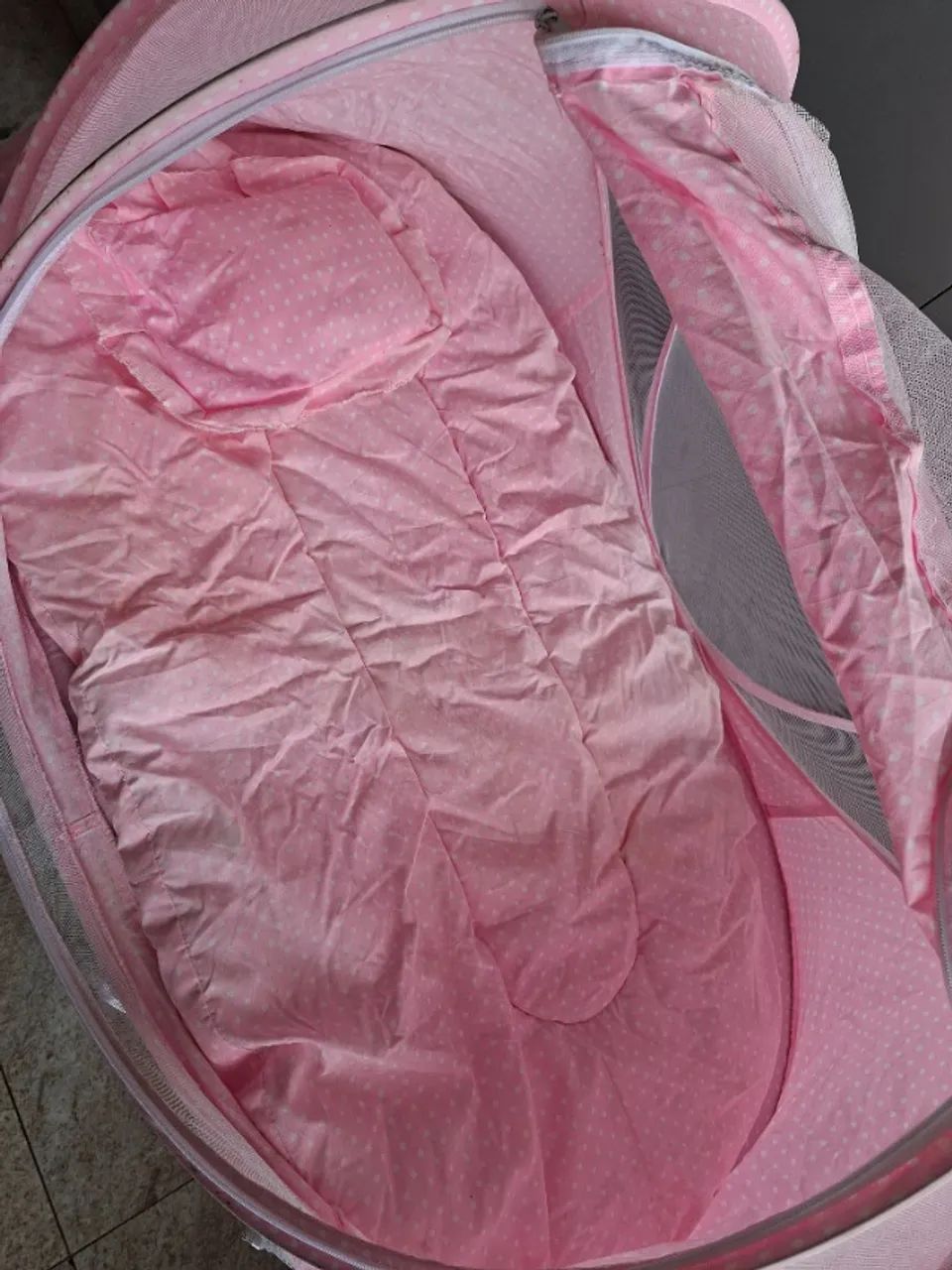 Berço portátil com mosquiteiro, acompanha almofada 39,90/ Ler descrição antes d chamar  - Foto 3