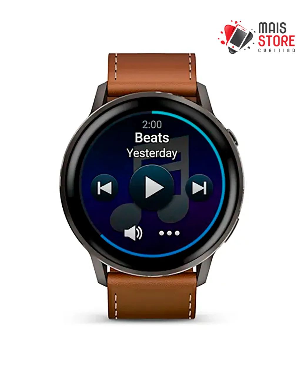 Relógio Garmin Venu 4 -45 MM - Slate/Brown (010-03013-02) + Pulseira -NovoLacrado