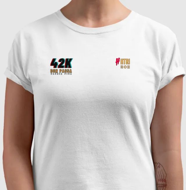 CAMISETA MARATONA 42K ? ?Dor passa. Glória fica.? ? - Foto 2