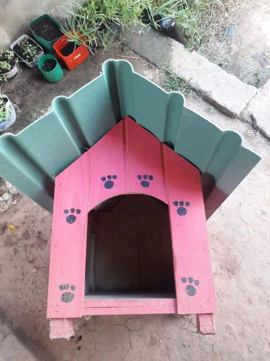 Casinha para cachorro Rosa usada  - Foto 6
