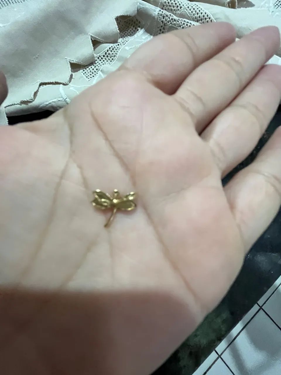 Pingente libélula de ouro 18k - Foto 3