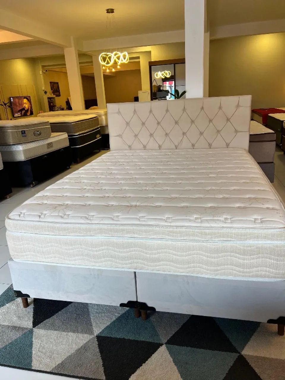 Cama box Casal QUEEN COMPLETA - Entrego!  - Foto 3
